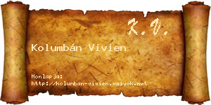 Kolumbán Vivien névjegykártya