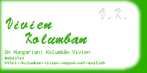 vivien kolumban business card